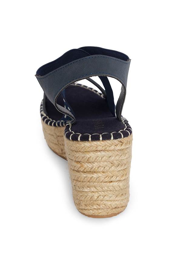 Shoe series back view Studded Espadrille Wedges
