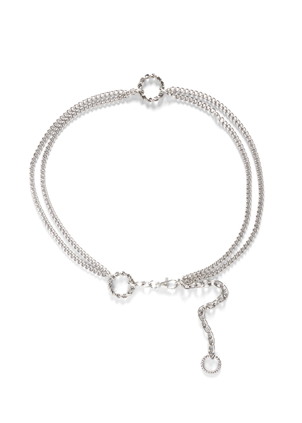 Twist Hoop Chain Belt in Silver | VENUS