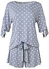 Ghost with background  view Tie Detail Pajama Set
