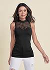 Front View Sleeveless Seamless Top