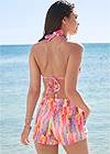 Cropped back view Board Short Cover-Up