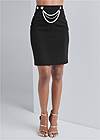 Alternate View Smoothing Chain Belt Pencil Skirt