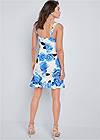 Full back view Floral Print Bodycon Dress