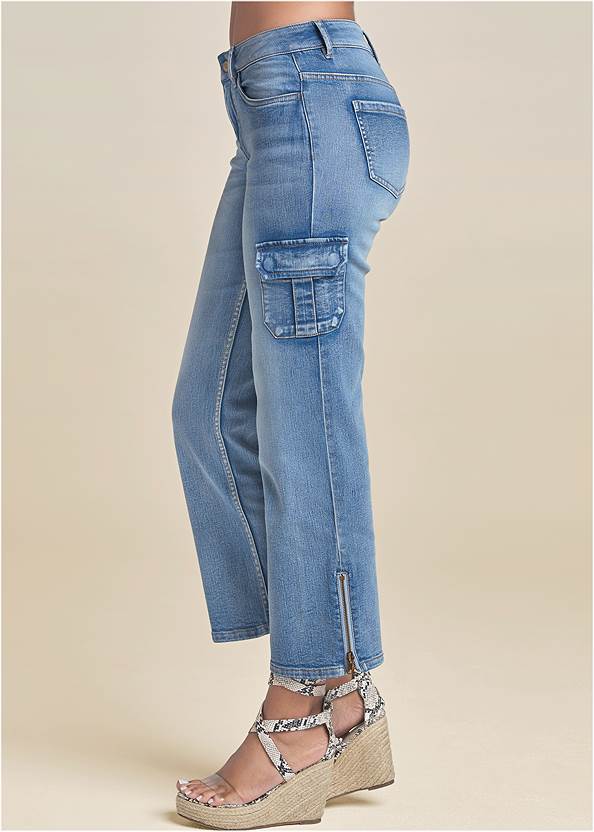 Alternate View Cropped Cargo Jeans