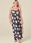 Front View Floral Printed Maxi Dress