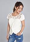 Cropped front view Crochet Knot Front Top