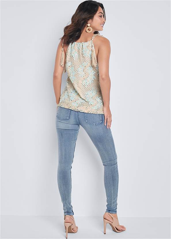 Back View Lace Sleeveless Top