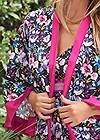Detail front view Satin Robe And Chemise Set