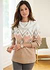 Cropped  view Cowl Neck Sweater