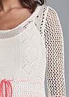 Detail front view Ombre Crochet Mini Dress