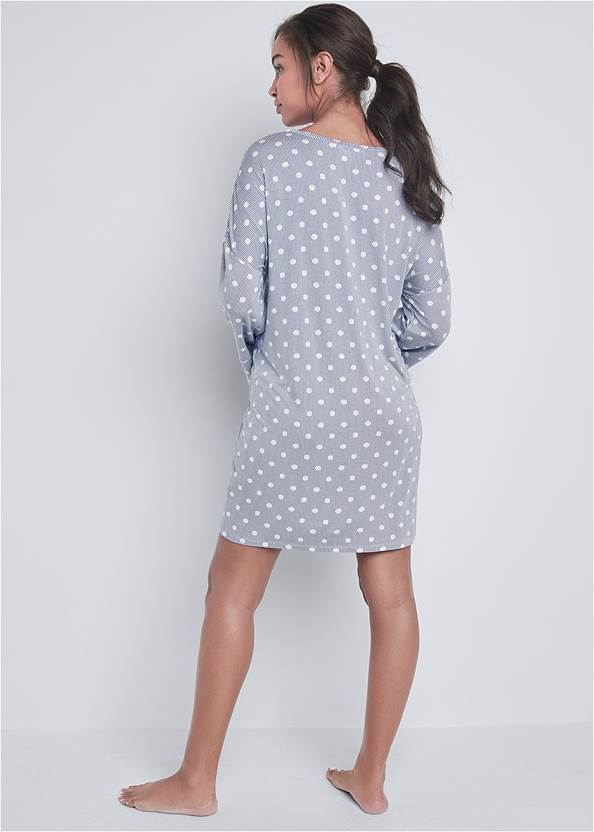 Back View Long Sleeve Nightgown