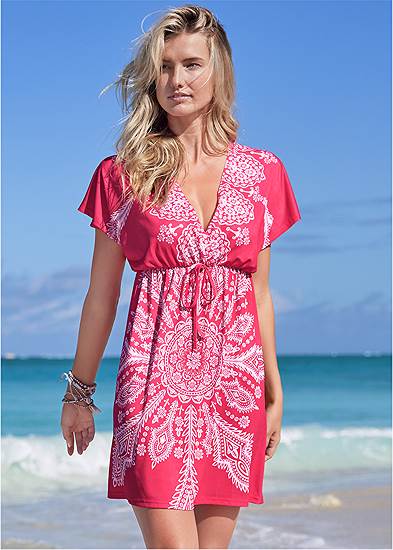 Printed Cover-Up Dress