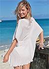 Full back view Tassel Trim Cover-Up Tunic