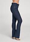 Waist down side view Belted Bootcut Jeans