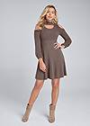 Full front view Mock-Neck Sweater Dress