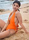 Cropped front view Sports Illustrated Swim™ Brazilian Wrap One-Piece