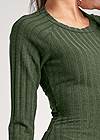 Detail front view Ribbed Twist Back Top