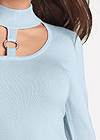 Detail front view Cut Out Ring Detail Sweater