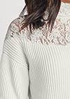 Detail front view Lace Detail Sweater