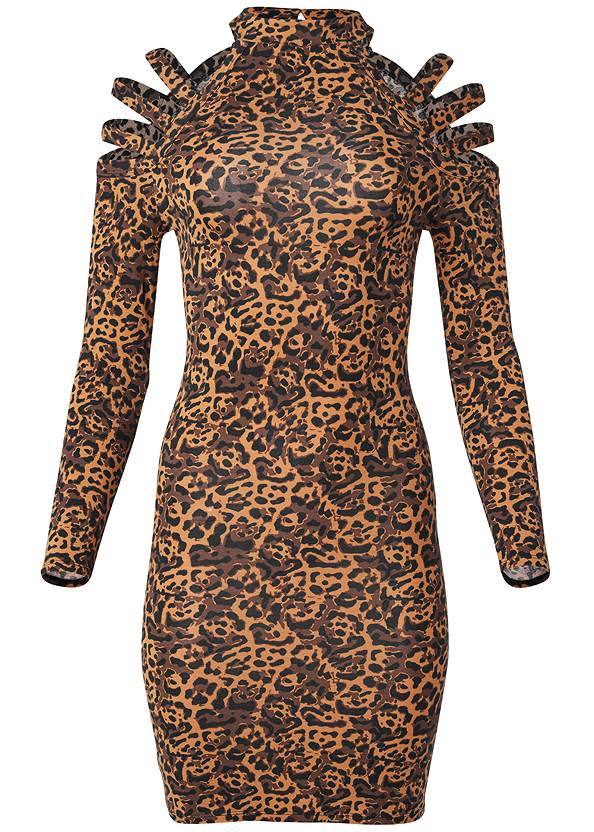Ghost with background  view Animal Print Bodycon Dress