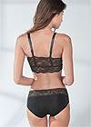 Cropped back view Pearl By Venus® Lace Trim Hipster 3 Pack