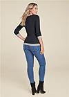 Full back view Layered Casual Top