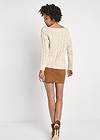 Full back view Boatneck Cable Knit Sweater