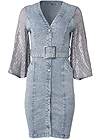 Ghost with background  view Sequin Sleeve Denim Dress