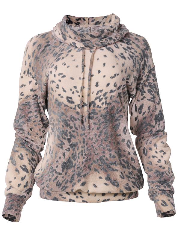 Alternate View Cozy Leopard Pullover