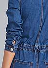 Detail back view Embroidered Denim Jumpsuit