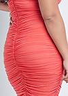 Alternate View Ruched Bodycon  Side Slit Maxi Dress