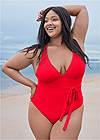 Front View Sports Illustrated Swim™ Rio Wrap One-Piece