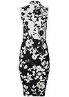 Ghost with background  view Floral Mock-Neck Midi Dress