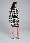 Full back view Houndstooth Sweater Dress