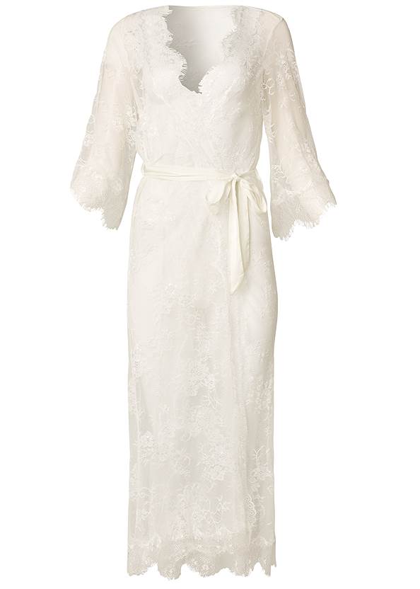 Alternate View Sheer Lace Maxi Robe