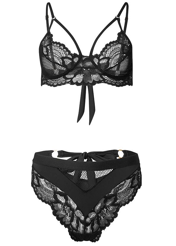 Ghost with background  view Lace Bra And Panty Set