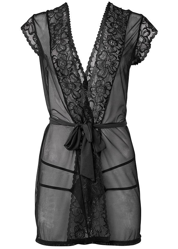 Alternate View Lace Short Sleeve Robe