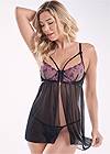 Cropped front view Strappy Flyaway Babydoll