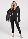 Full front view Chiffon Overlay Jumpsuit