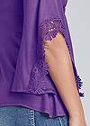 Detail back view Lace Bell Sleeve Boho Top