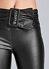 Alternate View Belted Faux-Leather Pants