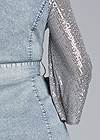 Detail back view Sequin Sleeve Denim Dress