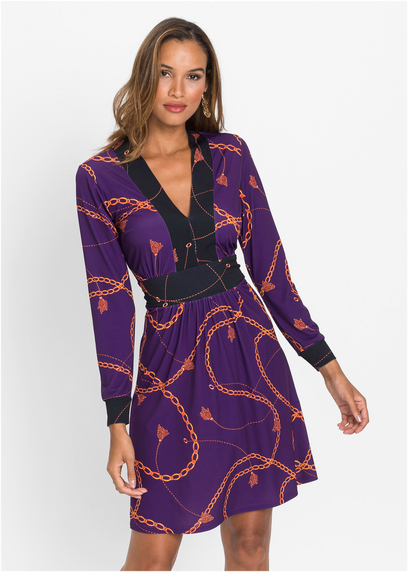 Purple Print Dresses