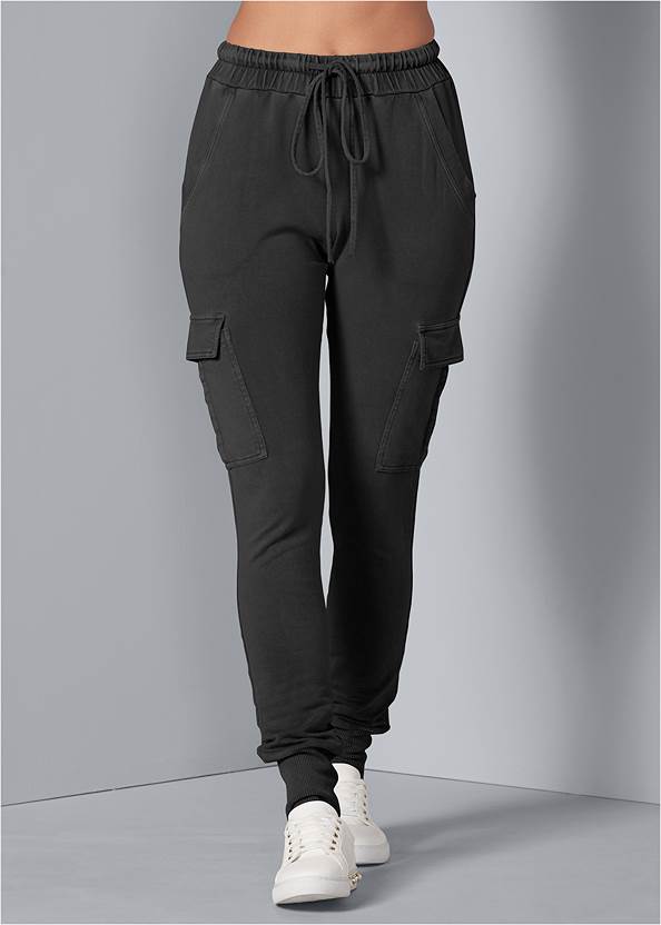 Waist down front view Cargo Lounge Joggers