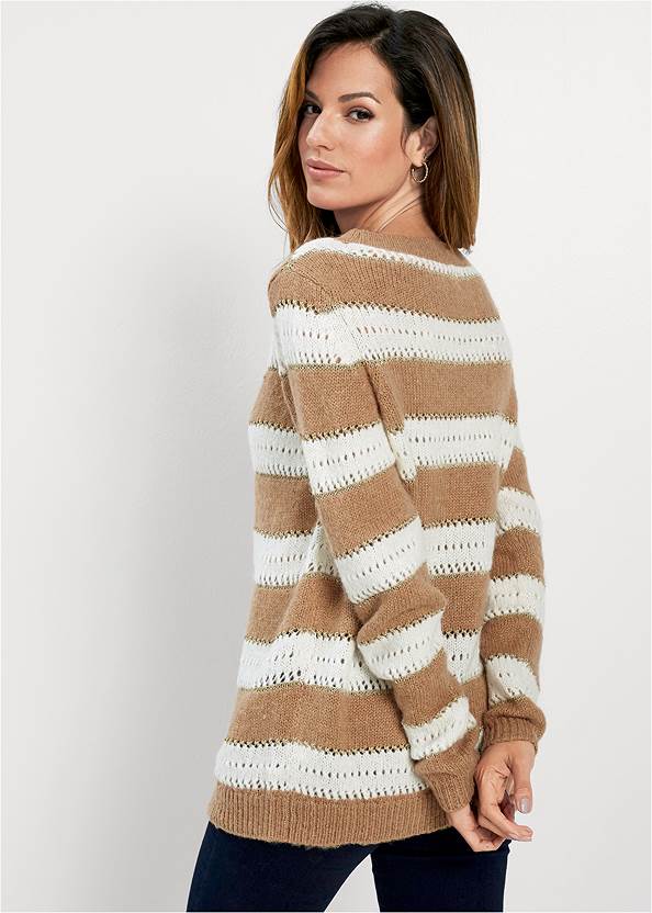 Cropped back view Striped Sweater