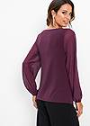 Cropped back view Chiffon Sleeve Top