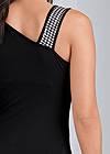 Detail back view Sequin Houndstooth Top