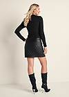 Back View Quilted Skirt Mini Dress