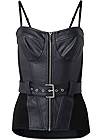 Ghost with background  view Faux-Leather Bustier Top