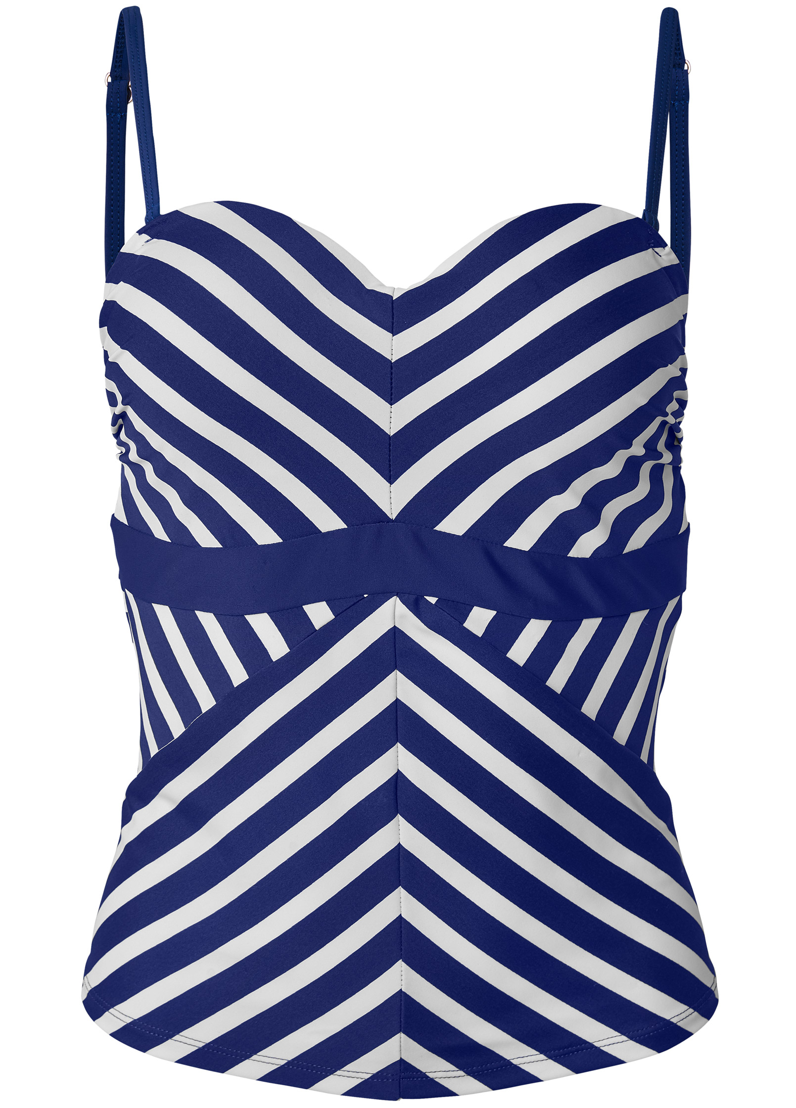 blue and white tankini top